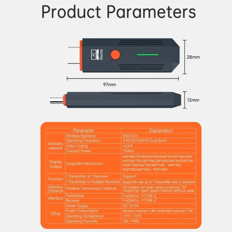 50 м беспроводной передатчик и – обзор и цена Hdmi Adapter